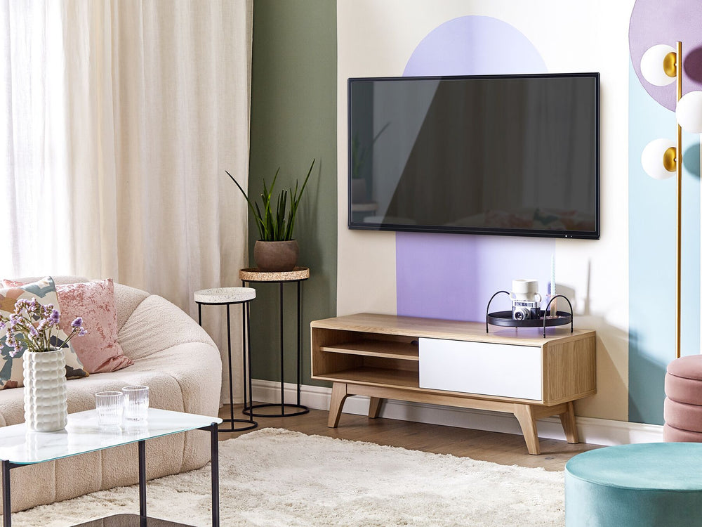 TV Stand Brown/ White BUFFALO