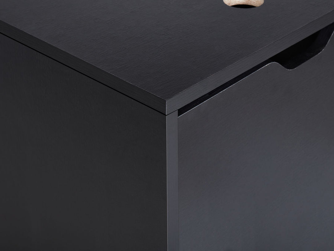 Wall Mounted Washbasin Cabinet 45 cm Black Suzano