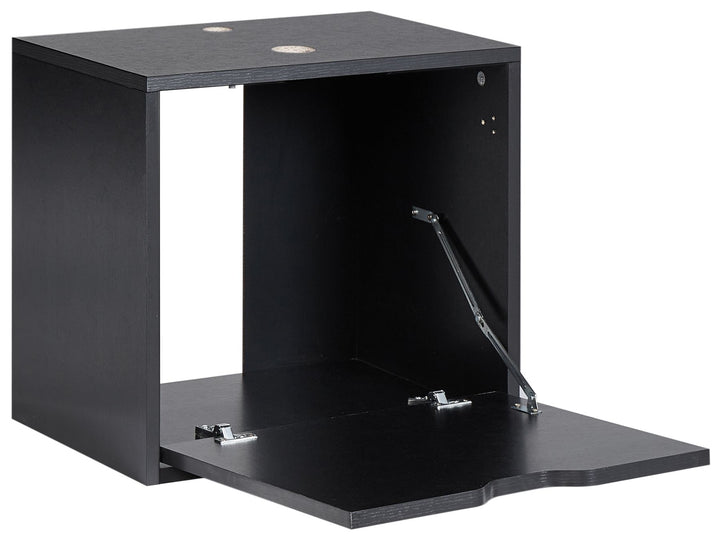 Wall Mounted Washbasin Cabinet 45 cm Black Suzano