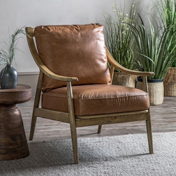 Reliant Armchair Brown Leather