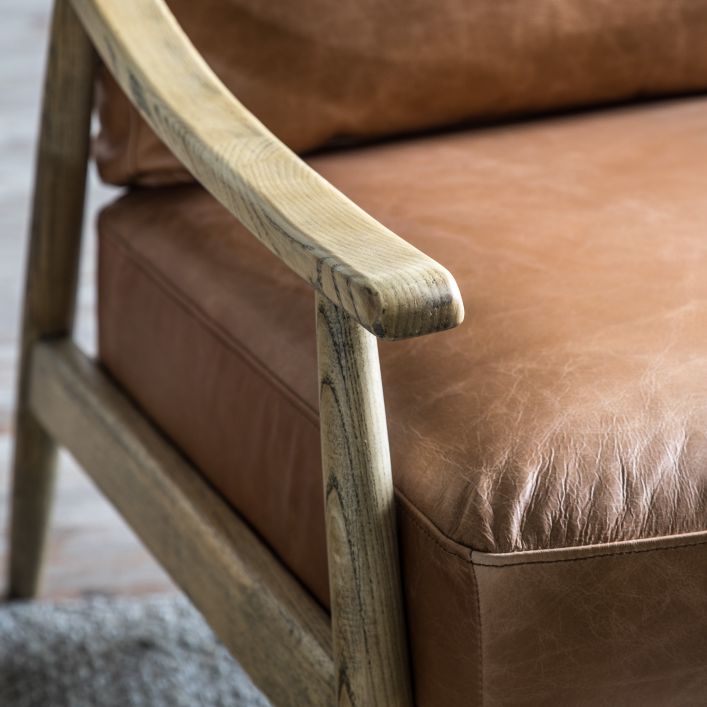 Avnee Armchair Brown Leather