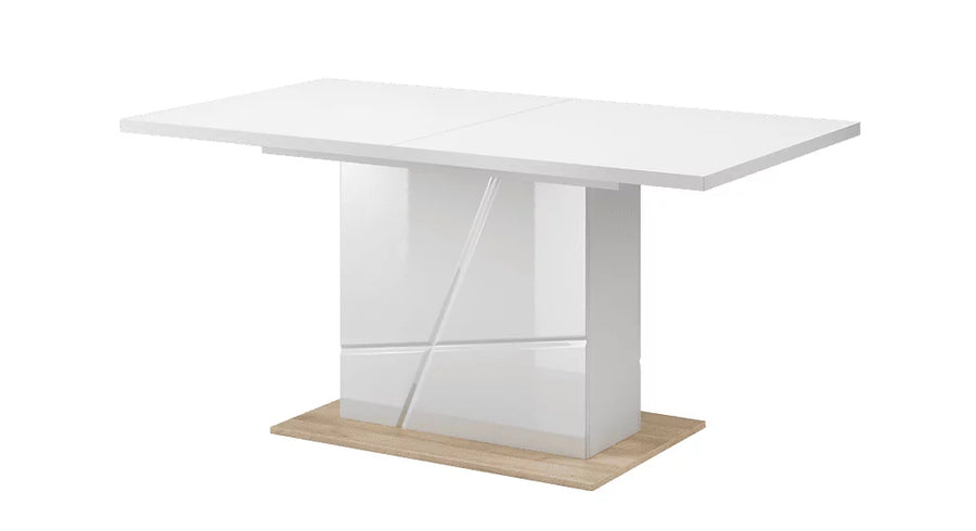 Modern Futura Extendable Dining Table in White Gloss, Perfect for Spacious Dining Rooms (W160 - 200cm x H77cm x D90cm)