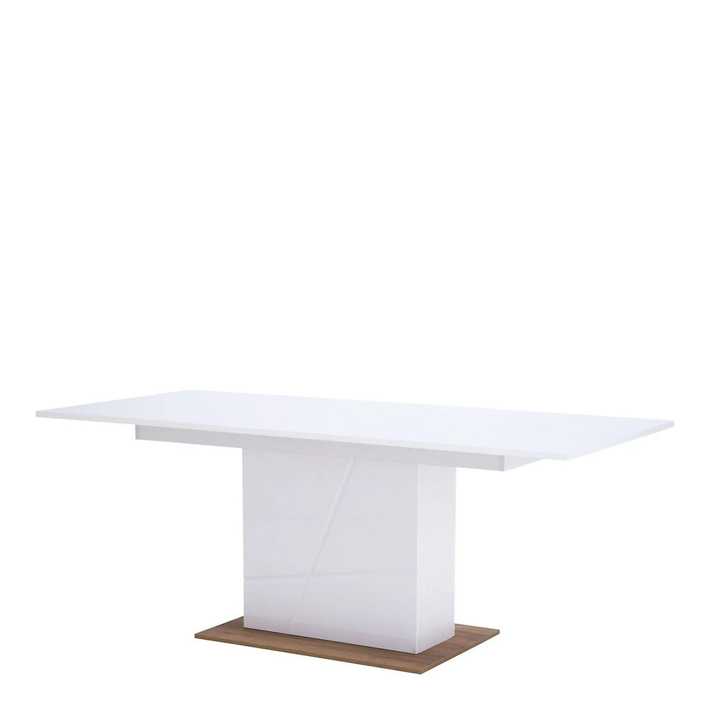 Modern Futura Extendable Dining Table in White Gloss, Perfect for Spacious Dining Rooms (W160 - 200cm x H77cm x D90cm)