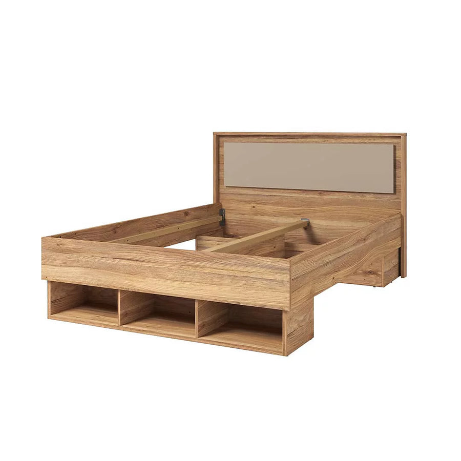 Elegant Impressio 30 Divan Bed EU Double 150cm x 101cm x 204cm in Oak Mauvella & Congo - Stylish Comfort