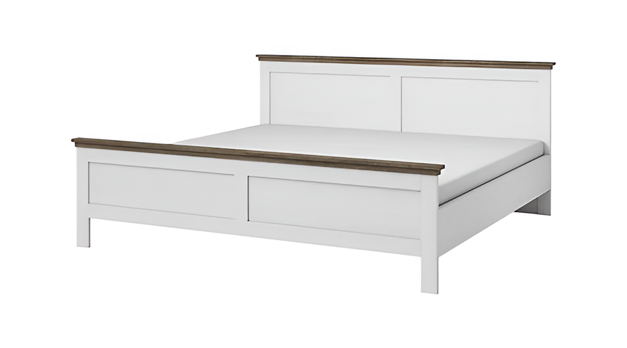 Evora 32 EU Super King Size Bed Frame W191cm H89cm D211cm - Abisko Ash & Oak Lefkas, Modern Elegance