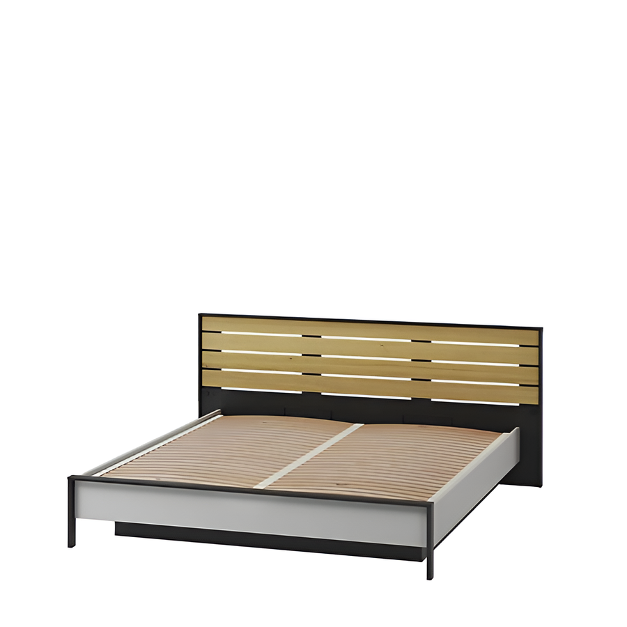 Gris Stylish Ottoman Bed EU Super King Size (180x200cm) with Spacious Underbed Storage and LED Lighting