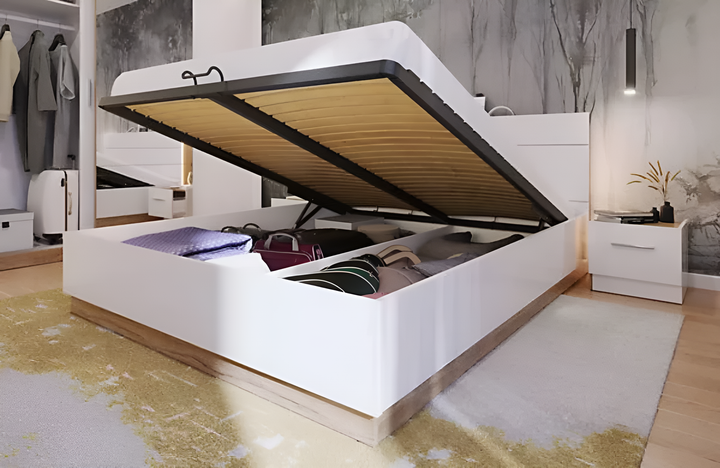 Dentro Ottoman Bed with LED Lighting and Storage