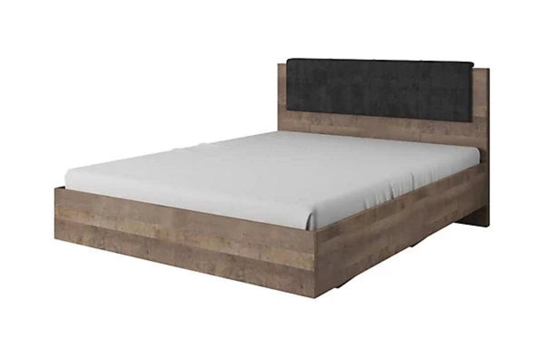 Arden Contemporary Bed Frame EU King Size Oak Grande Effect & Matera(L)2080mm (H)1030mm (W)1650mm