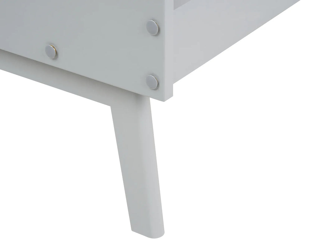 Bed Pine Wood 90 x 200 cm Grey Waldo