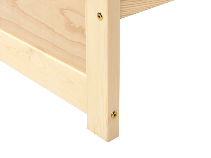 Bed Pine Wood  90 x 200 cm Light Brown Bedfo