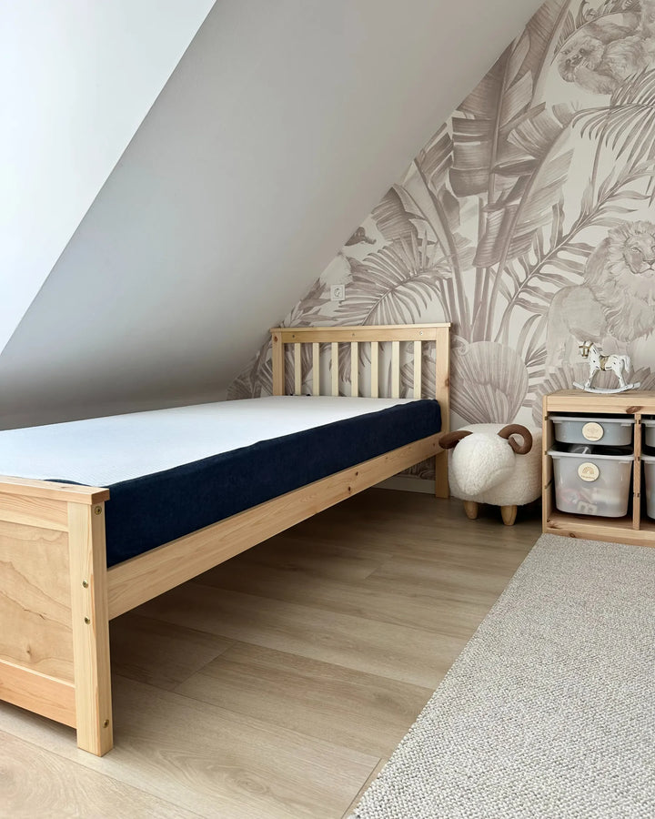 Bed Pine Wood  90 x 200 cm Light Brown Bedfo