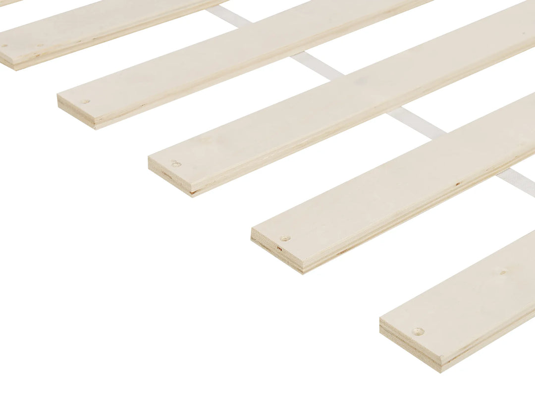 Bed Pine Wood  90 x 200 cm Light Brown Bedfo