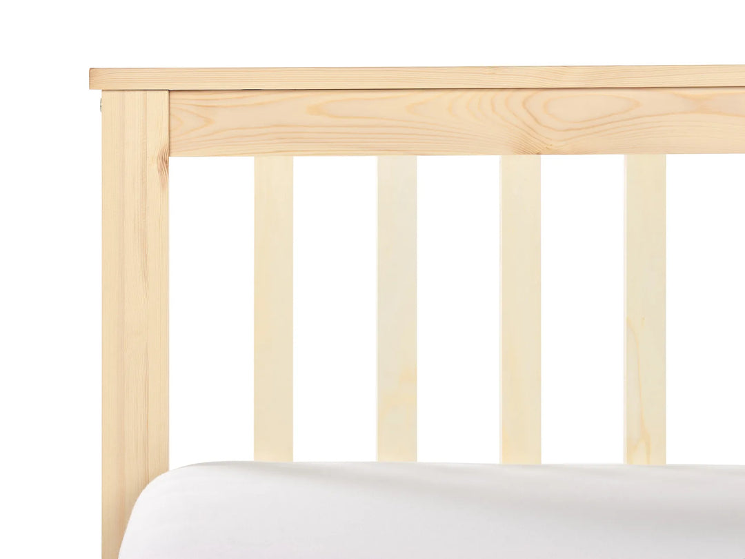 Bed Pine Wood  90 x 200 cm Light Brown Bedfo