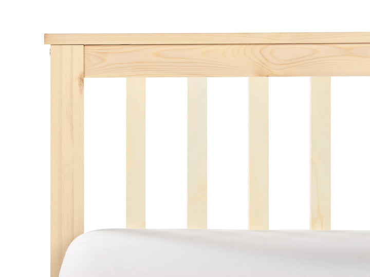 Bed Pine Wood  90 x 200 cm Light Brown Bedfo