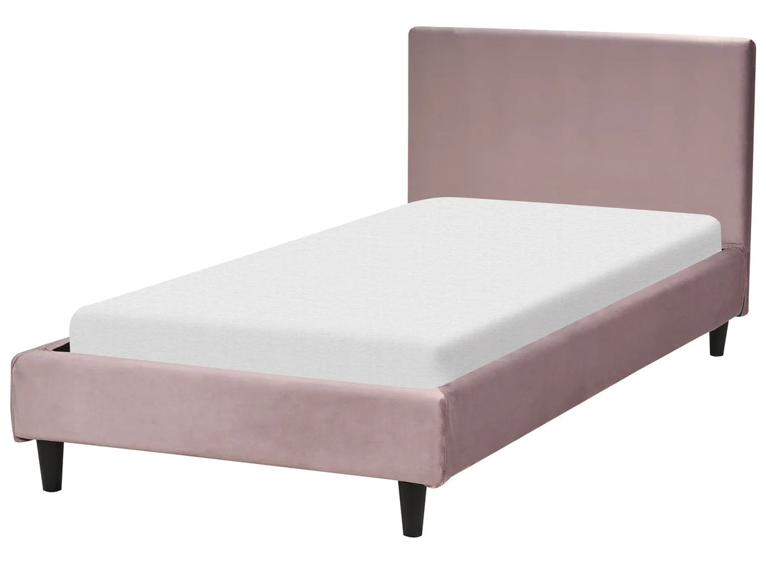 Bed Velvet Alguna 90 x 200 cm (EU Single) Pink
