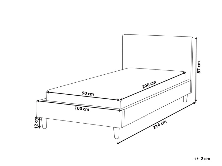 Bed Velvet Alguna 90 x 200 cm (EU Single) Pink
