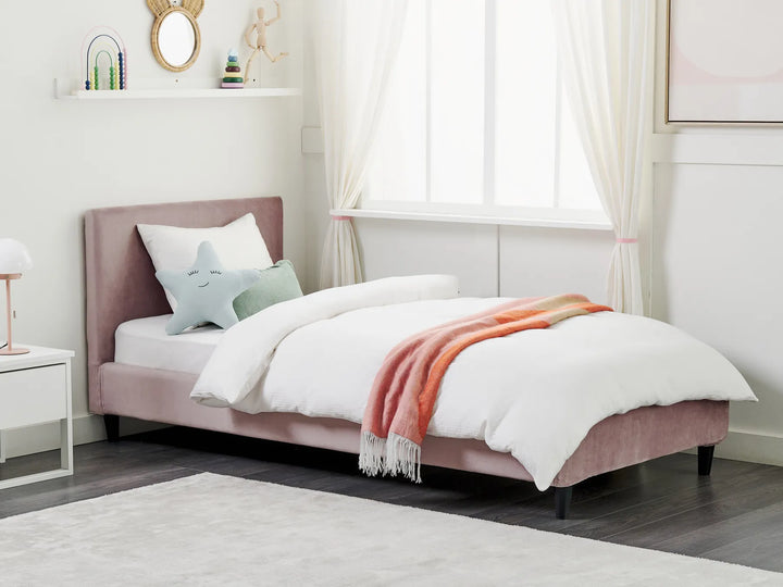 Bed Velvet Alguna 90 x 200 cm (EU Single) Pink