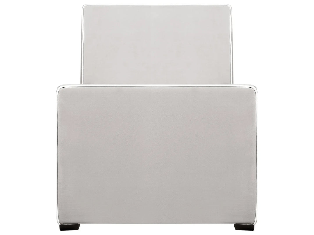 Bed Velvet 90 x 200 cm Light Grey Swain