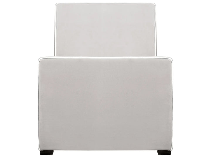 Bed Velvet 90 x 200 cm Light Grey Swain