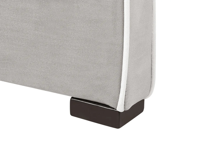 Bed Velvet 90 x 200 cm Light Grey Swain