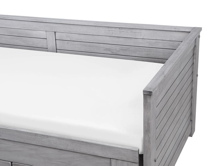 Bed with Storage Drawers Wood 90 x 200 cm Grey Codmar