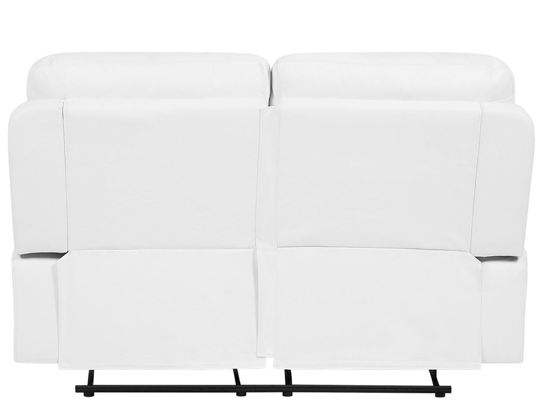 Bergen 2 Seater Faux Leather Manual Recliner Sofa White