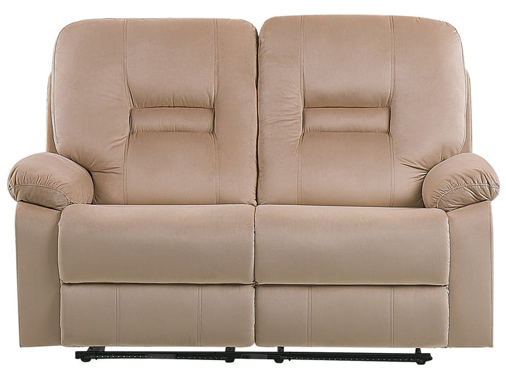 Bergen 2 Seater Velvet LED Electric Recliner Sofa with USB Port Beige