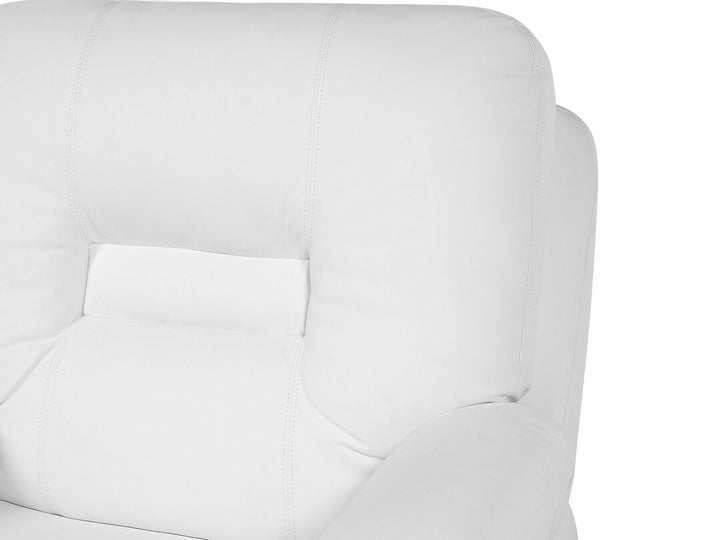 Bergen 3 Seater Faux Leather Manual Recliner Sofa White