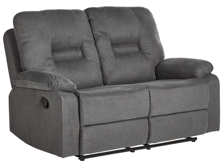 Bergen II 2 Seater Fabric Manual Recliner Sofa Grey