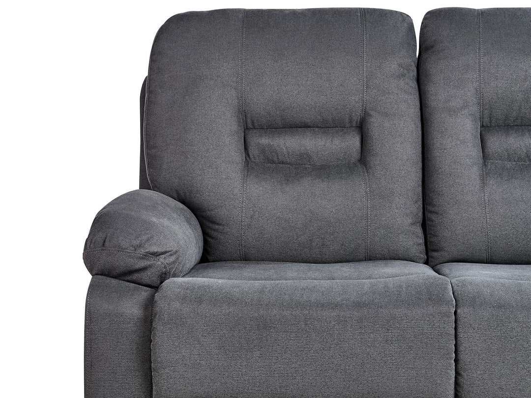 Bergen II 2 Seater Fabric Manual Recliner Sofa Grey