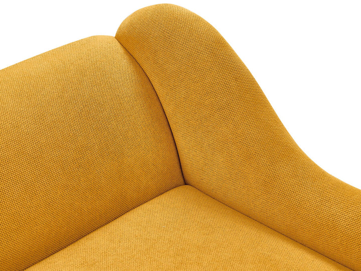 Biarritz Left Hand Fabric Chaise Lounge Mustard