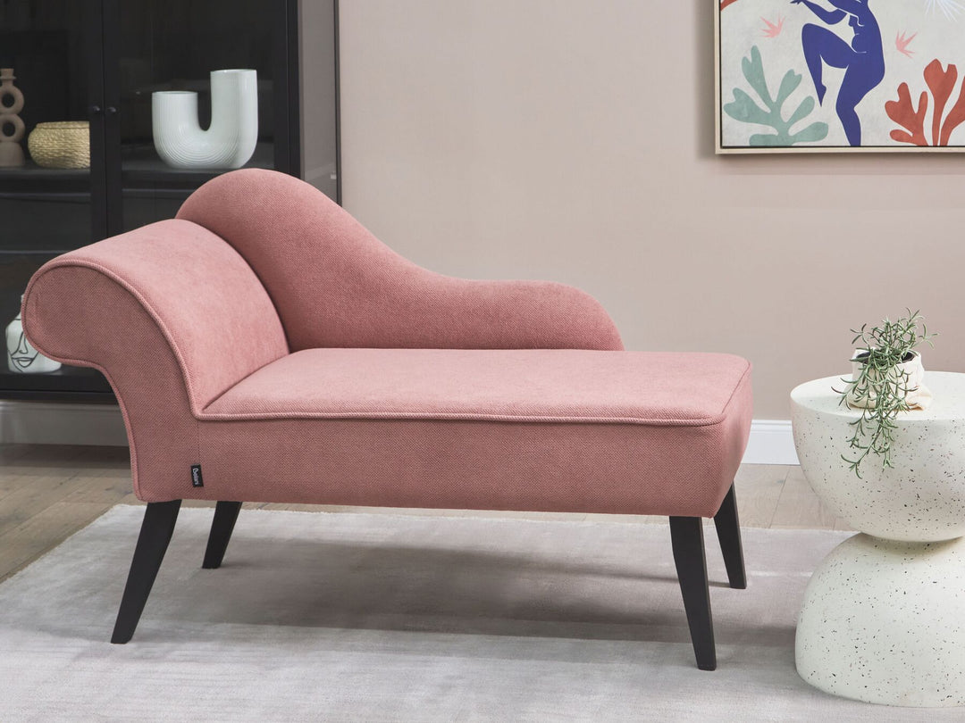 Biarritz Left Hand Fabric Chaise Lounge Pink