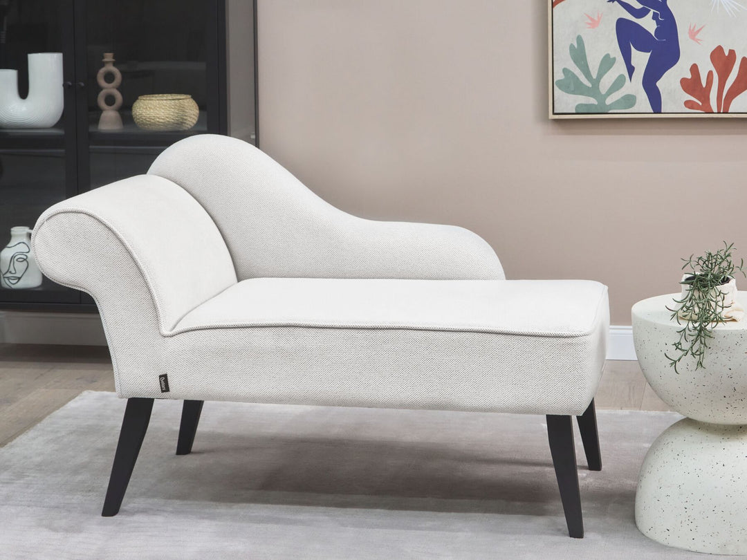 Biarritz Left Hand Fabric Chaise Lounge White