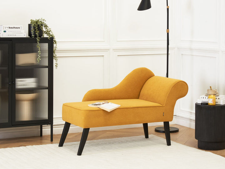 Biarritz Right Hand Fabric Chaise Lounge Mustard