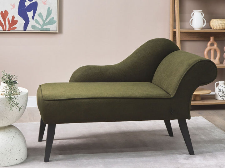 Biarritz Right Hand Fabric Chaise Lounge Olive Green