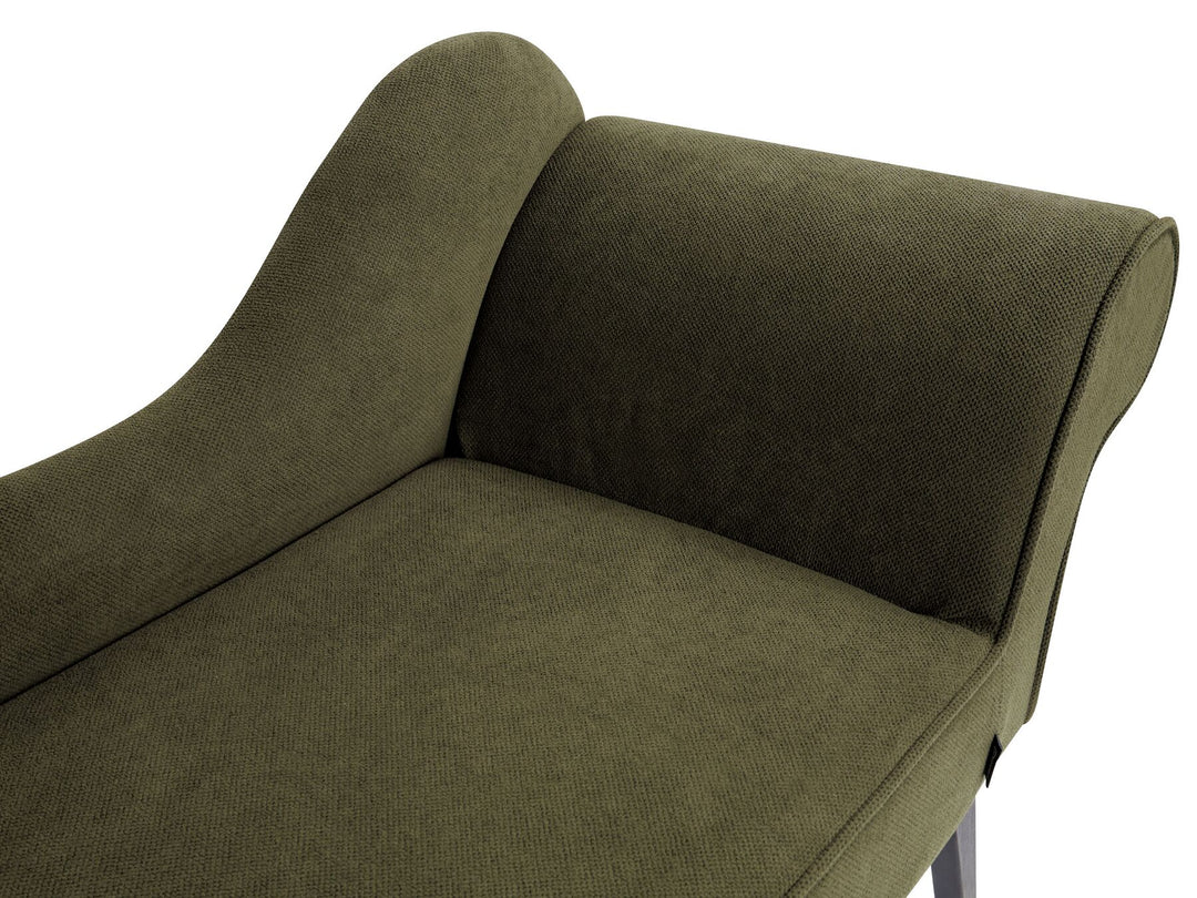 Biarritz Right Hand Fabric Chaise Lounge Olive Green