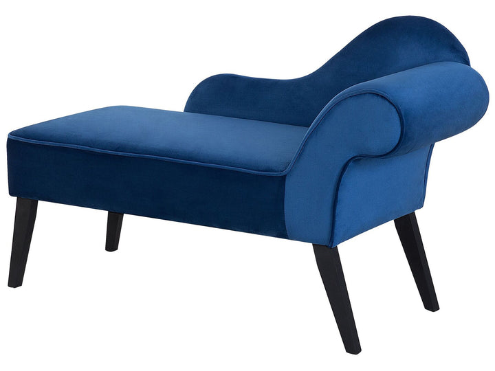 Biarritz Right Hand Velvet Chaise Lounge Cobalt Blue