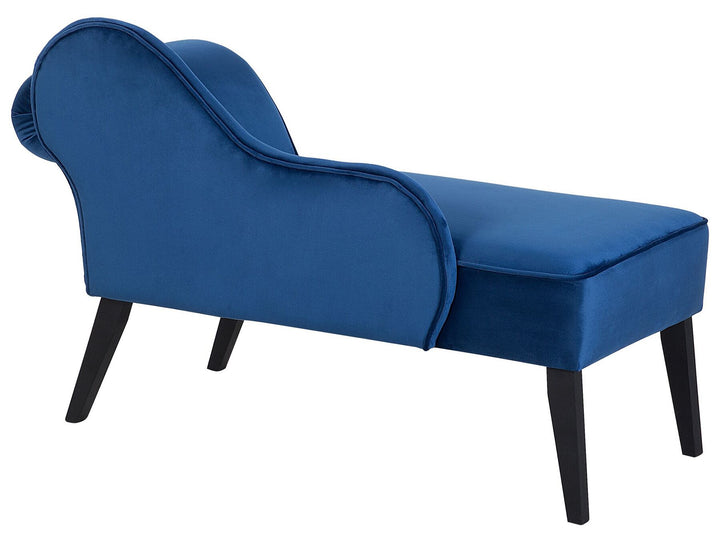 Biarritz Right Hand Velvet Chaise Lounge Cobalt Blue