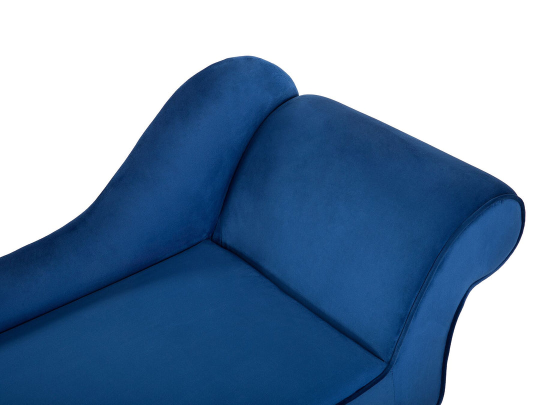 Biarritz Right Hand Velvet Chaise Lounge Cobalt Blue