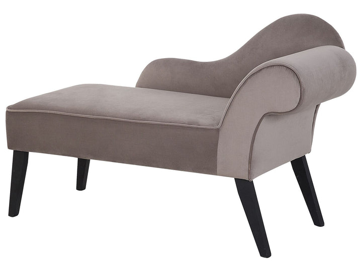 Biarritz Right Hand Velvet Chaise Lounge Taupe