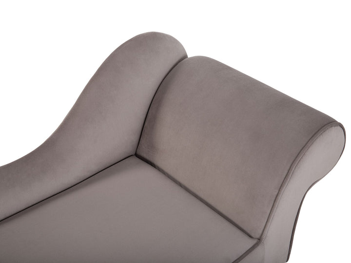 Biarritz Right Hand Velvet Chaise Lounge Taupe