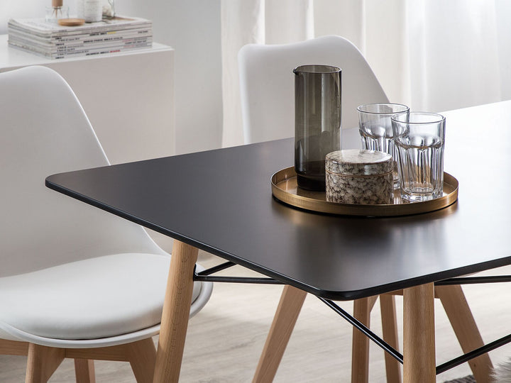 Ameila Dining Table 140 x 80 cm Black