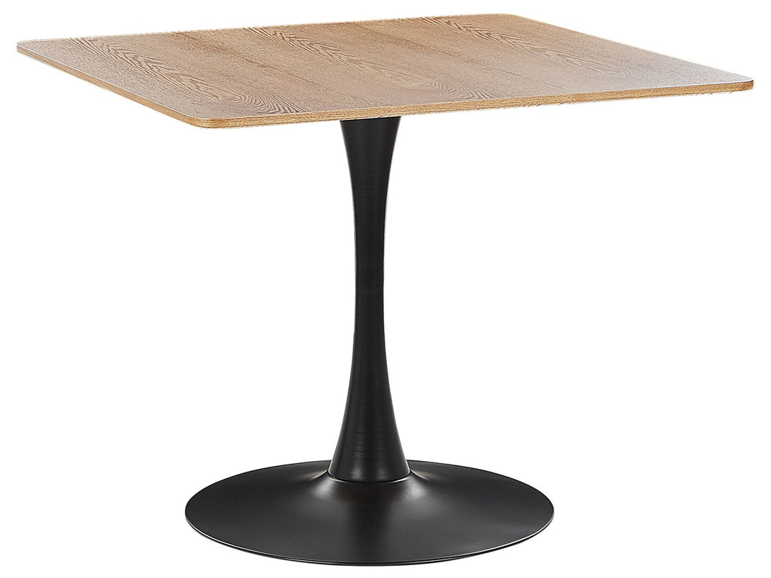 Boca Dining Table 90 x 90 cm Light Wood with Black