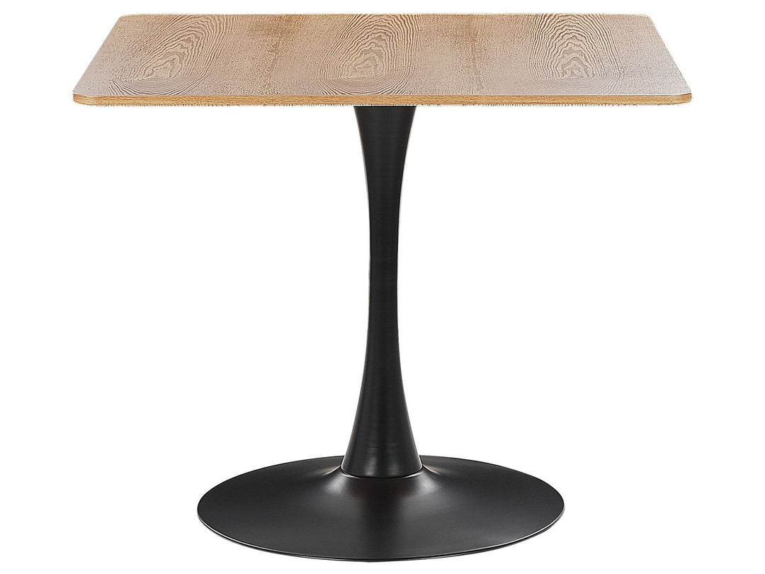 Flovilla Dining Table 90 x 90 cm Light Wood with Black