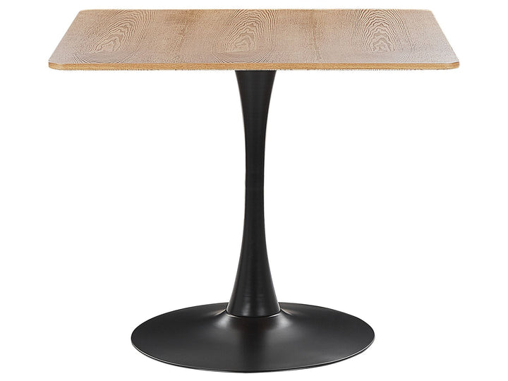 Flovilla Dining Table 90 x 90 cm Light Wood with Black