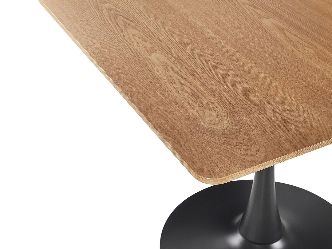 Flovilla Dining Table 90 x 90 cm Light Wood with Black