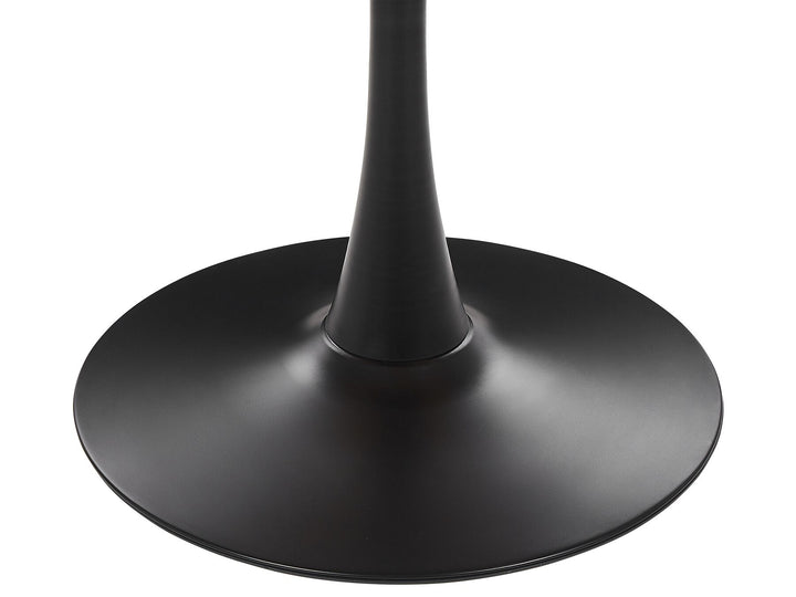 Flovilla Round Dining Table ⌀ 90 cm Dark Wood with Black