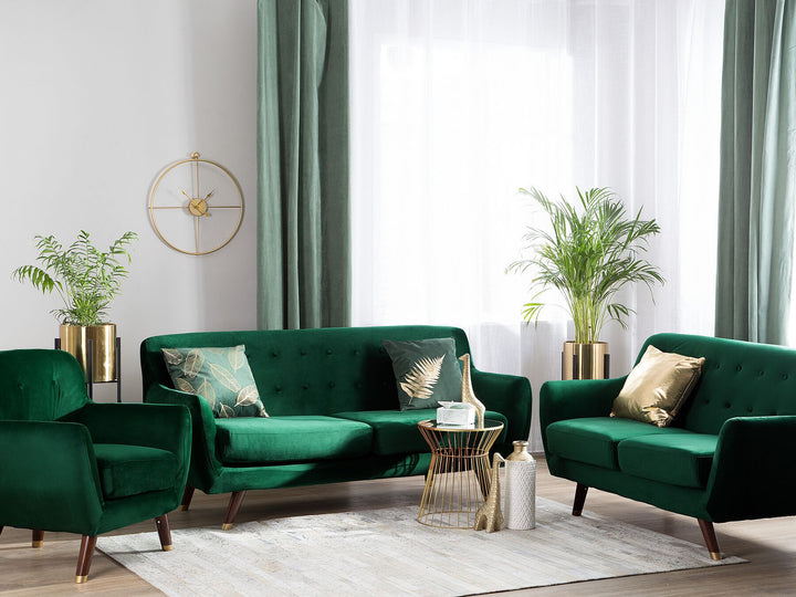 Bodo 2 Seater Velvet Sofa Emerald Green