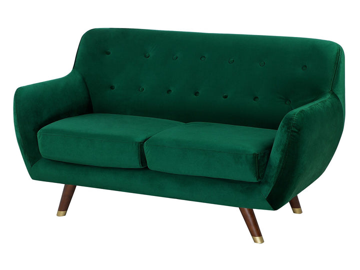 Bodo 2 Seater Velvet Sofa Emerald Green