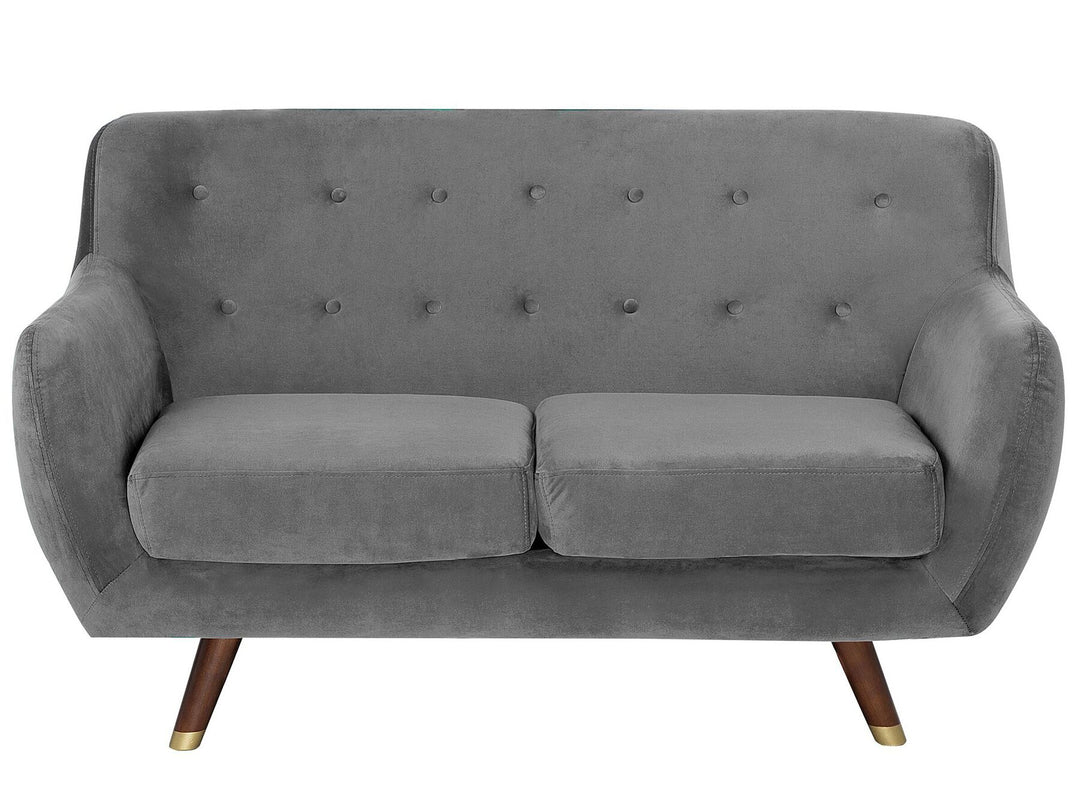 Bodo 2 Seater Velvet Sofa Grey